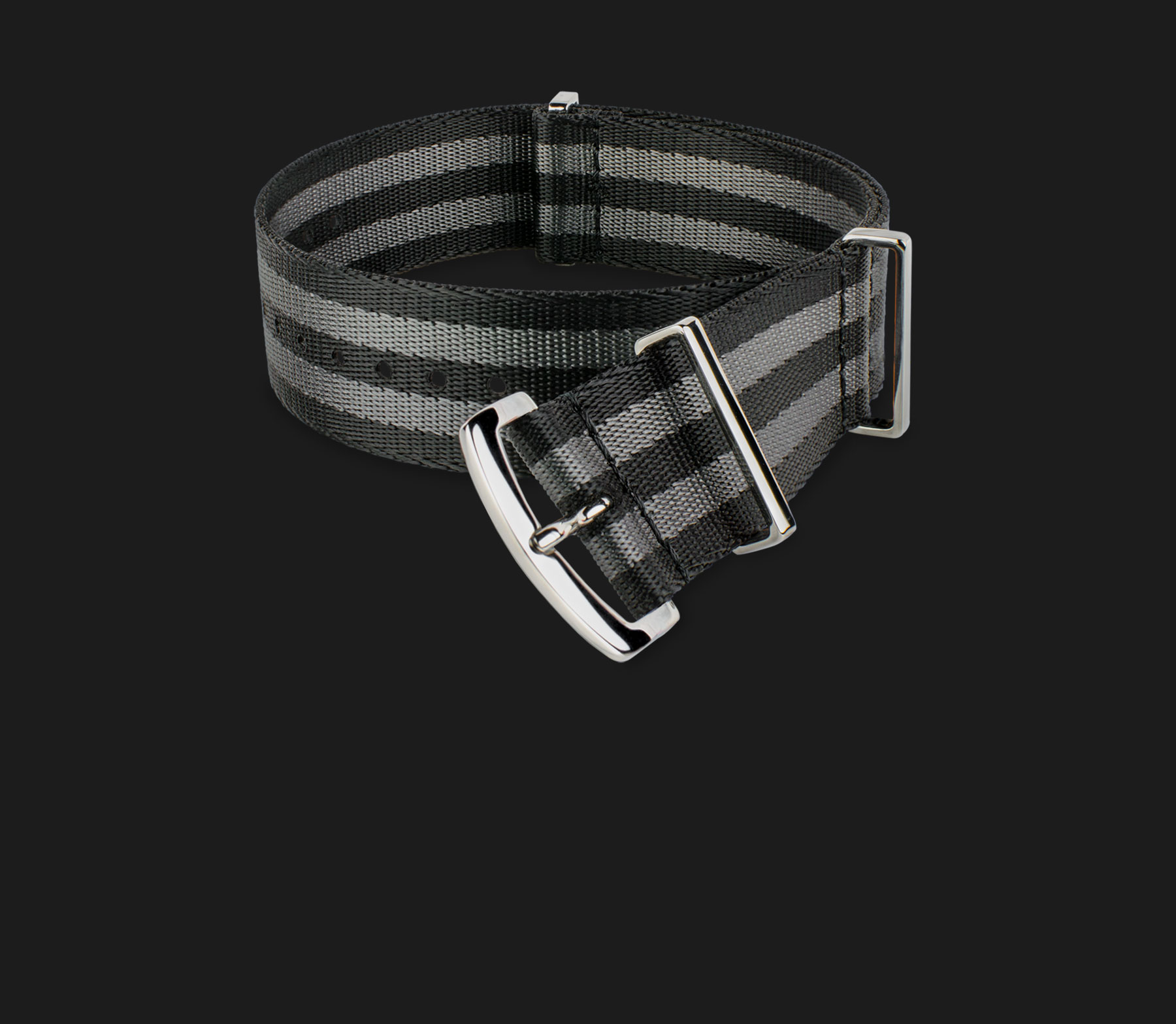 Black & Gray Striped Strap